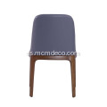 Silla de comedor sin brazos Grace de cuero moderna